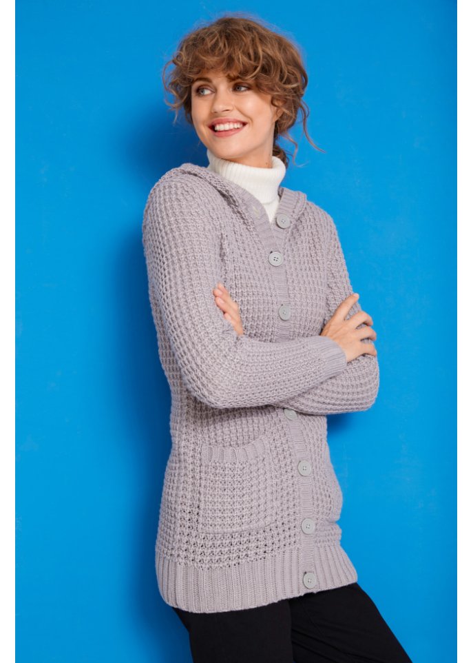 Strickjacke mit Kapuze