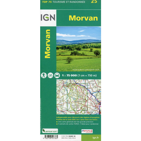 MORVAN 1:75000 - Wanderkarte