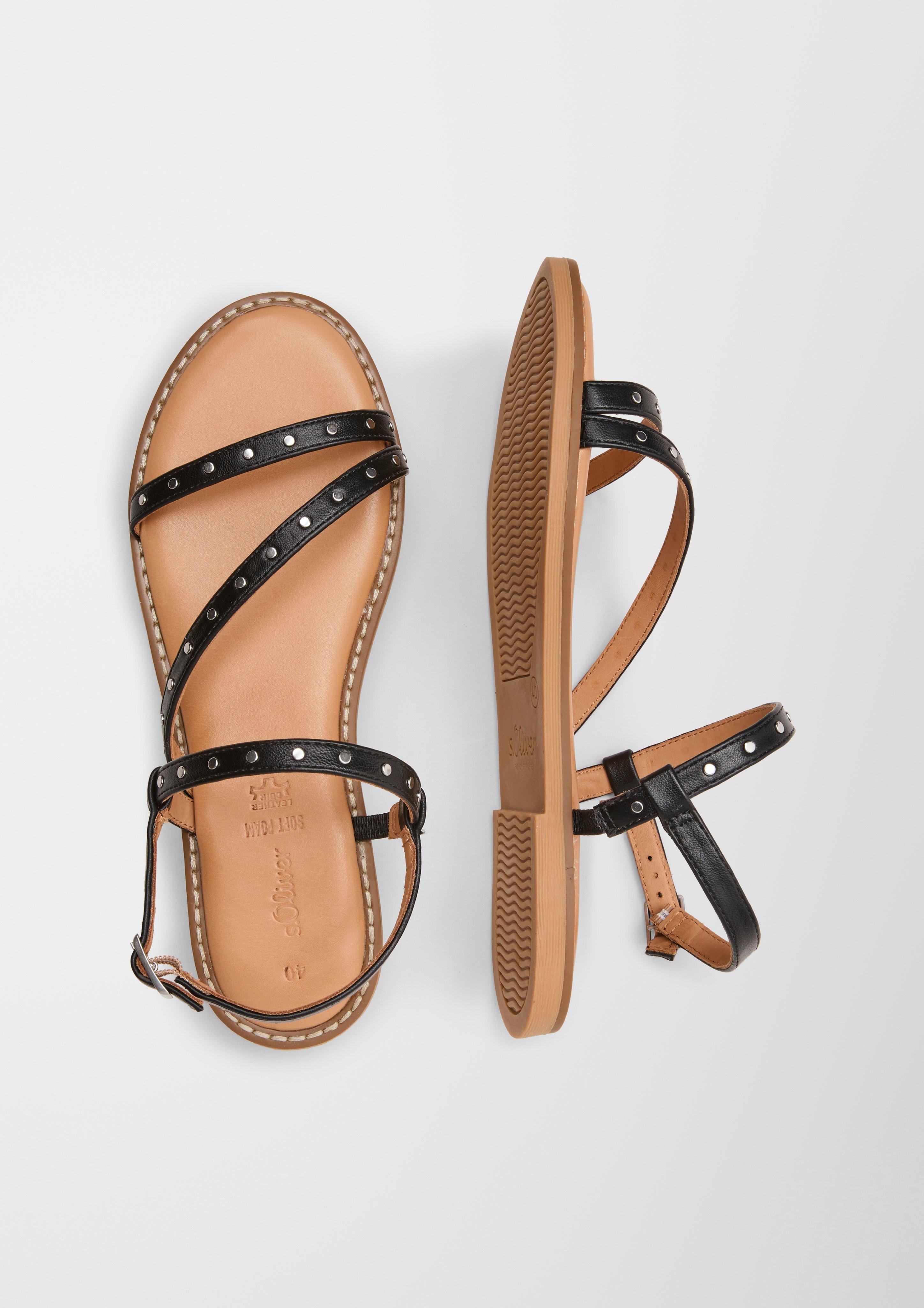 Nieten-Sandalen aus Echtleder  6007740-001