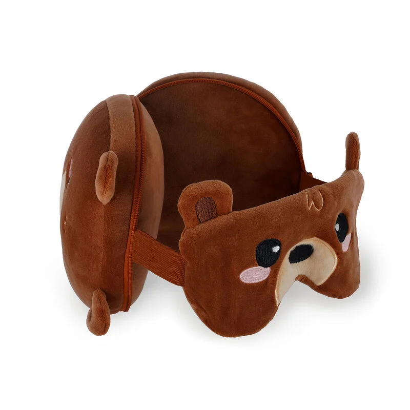 Cestovný vankúš s maskou na spanie
