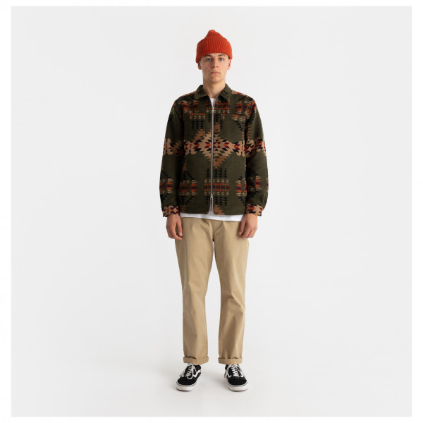 Revolution - Checked Navajo Inspired Overshirt with Zipper - Hemd