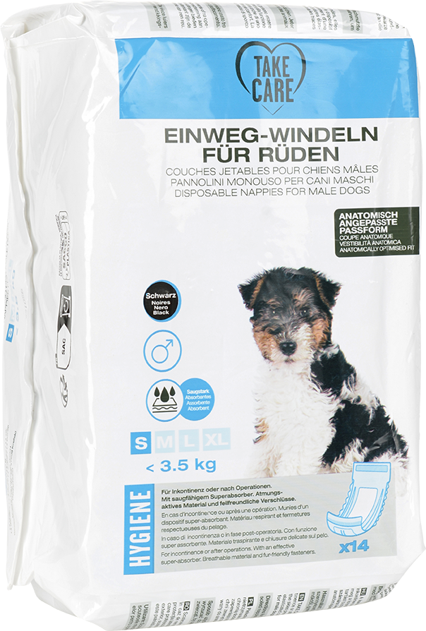TAKE CARE Windeln & Hygiene TAKE CARE Einweg Rüdenwindeln 14 Stück S