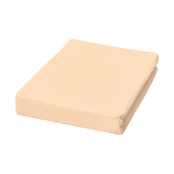 Jersey Spannbetttuch, 180-200 x 200 cm, sand