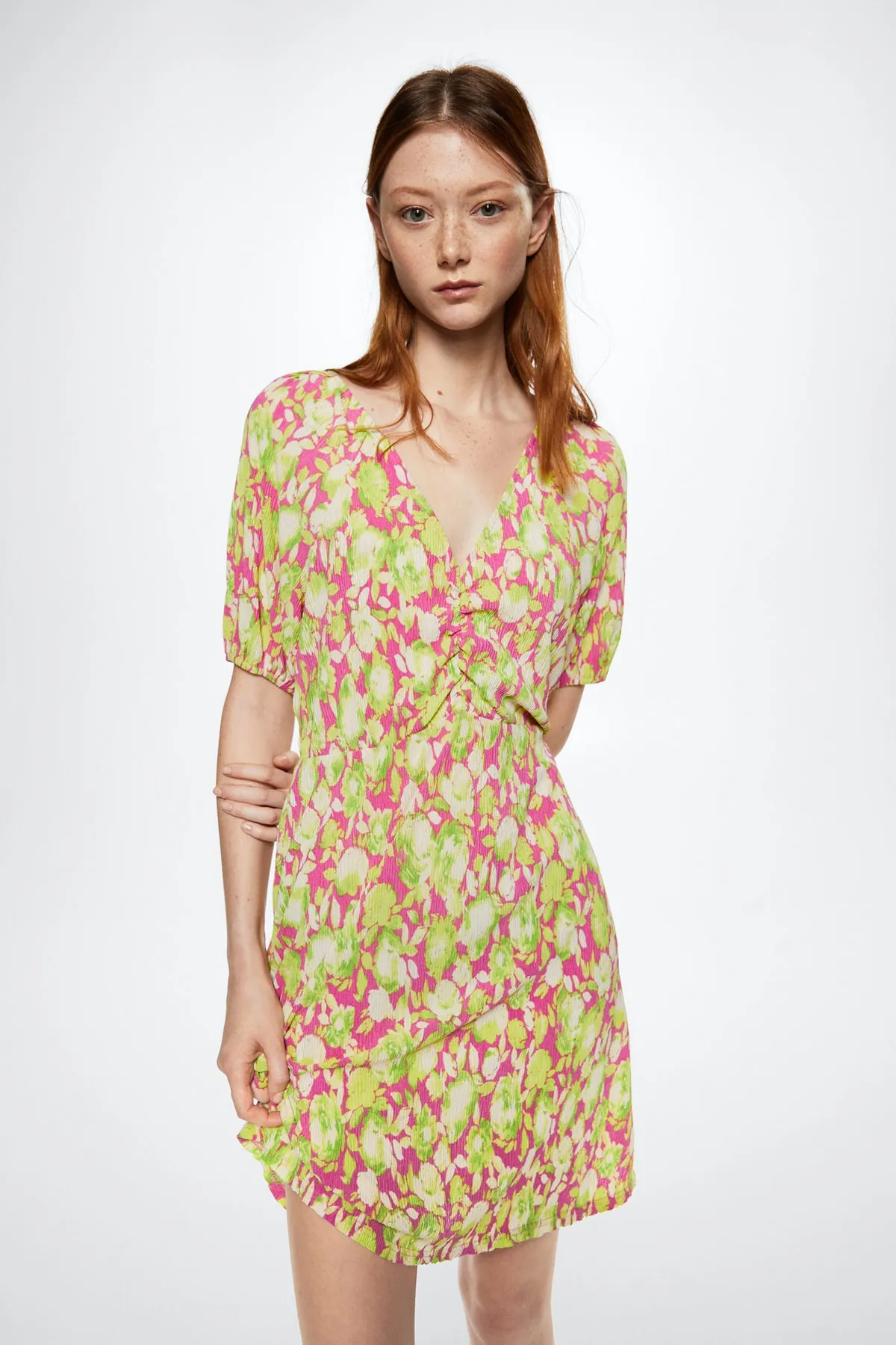 MANGO  Fuchsia Damenkleid 37040357
