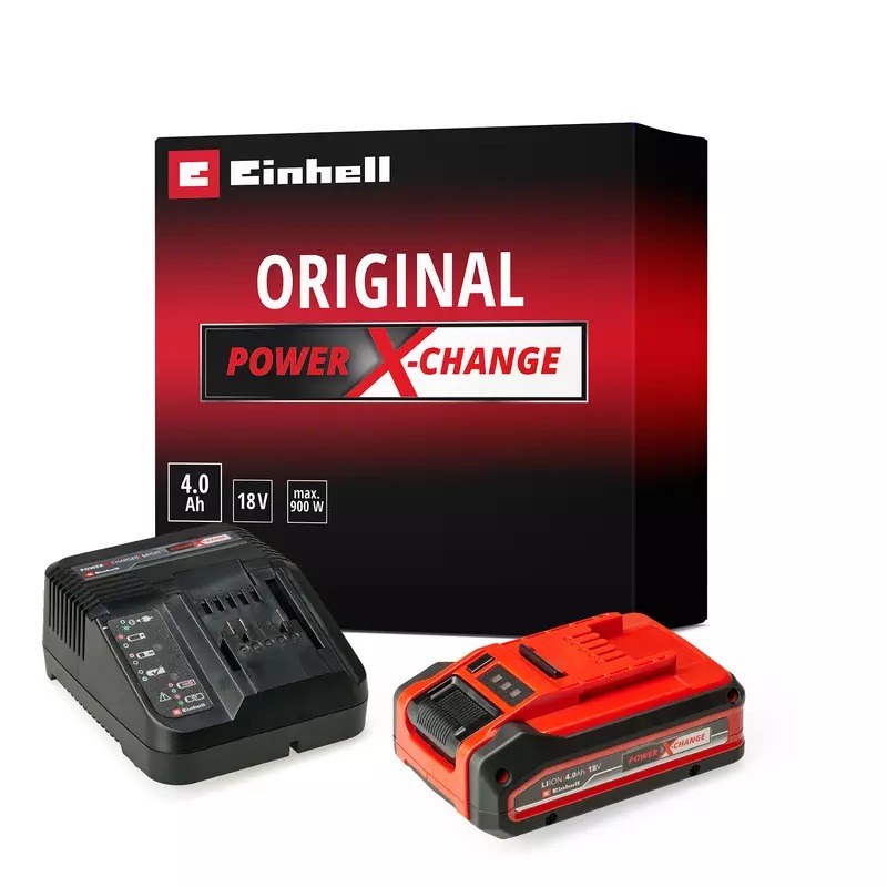 Einhell 4512159 Plus startsett batteri 18 V 4,0 Ah inkl. hurtiglader i eske