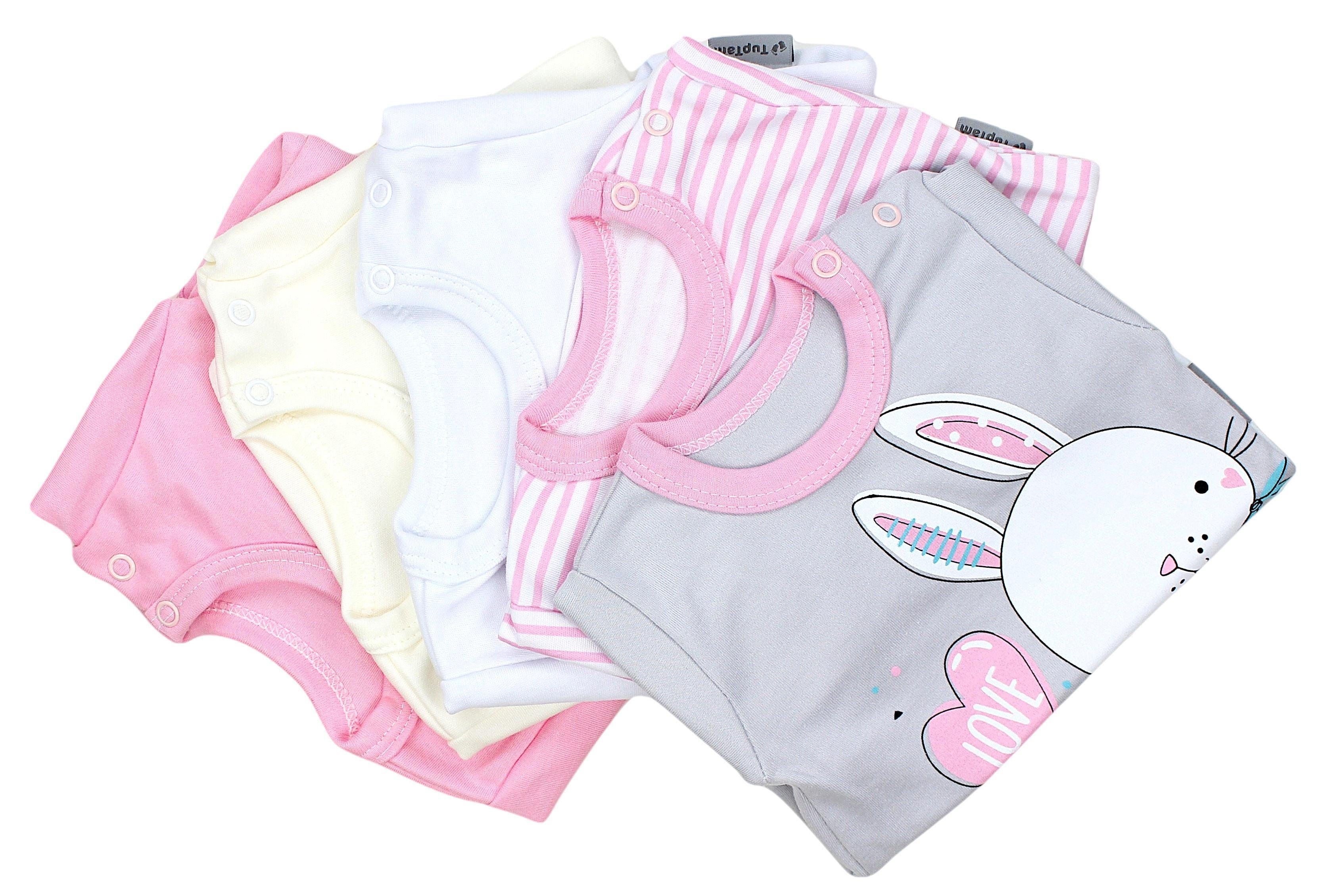 TupTam Langarmbody TupTam Mädchen Baby Body Langarm Unifarben 5er Pack