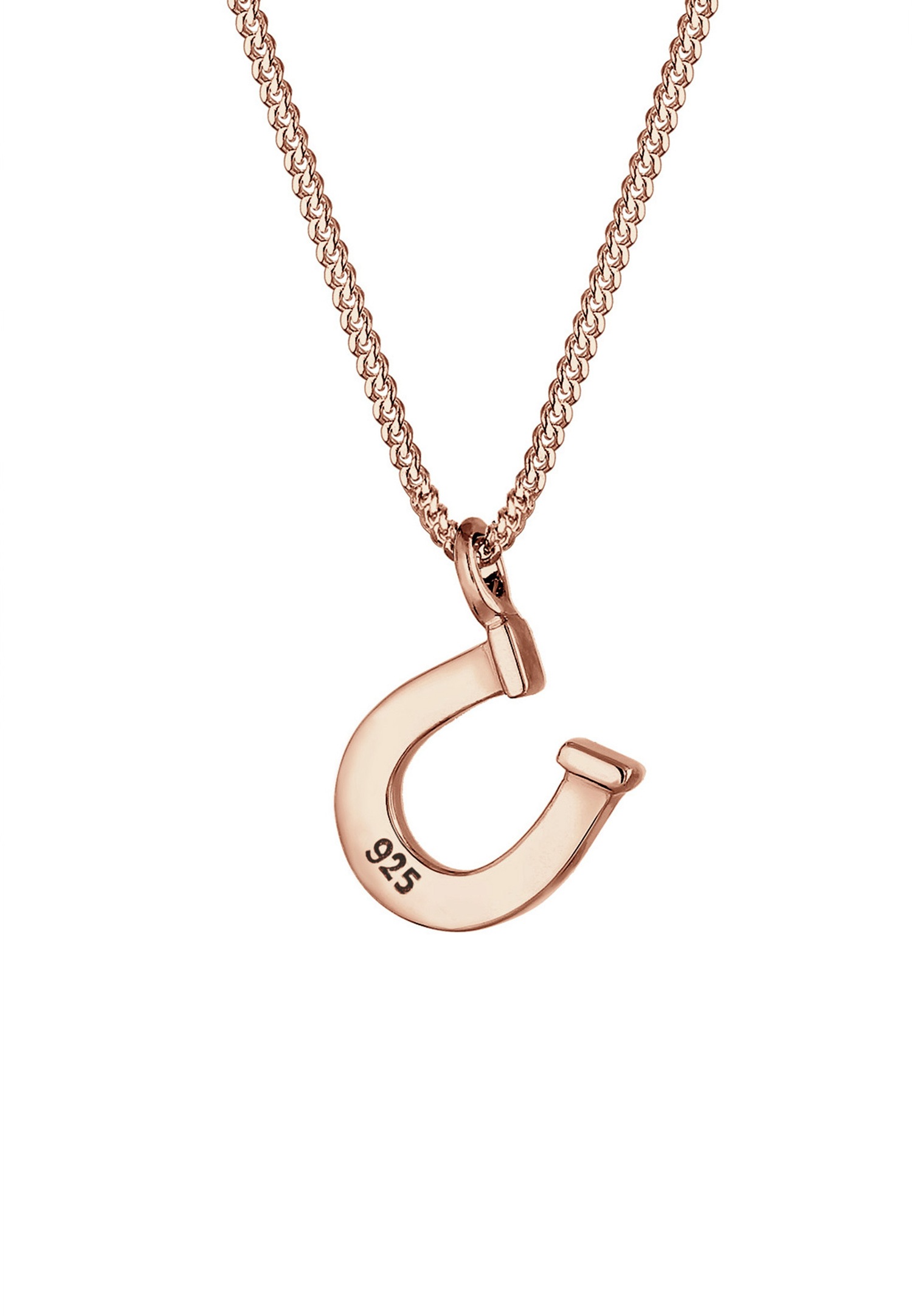 Ciondolo talismano a forma di ferro di cavallo e cuore da donna Elli - Argento 925/1000