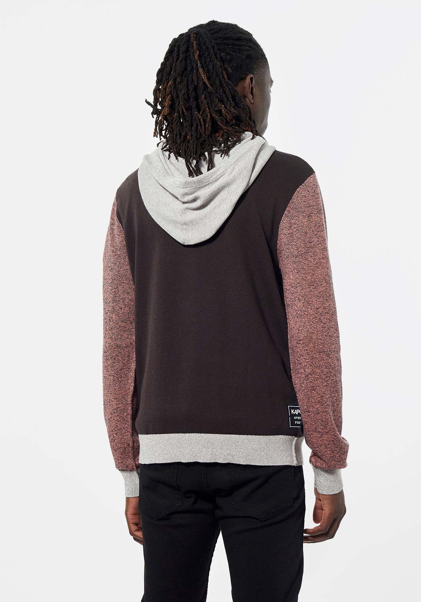 SHEIK  Pull marron à capuche Homme