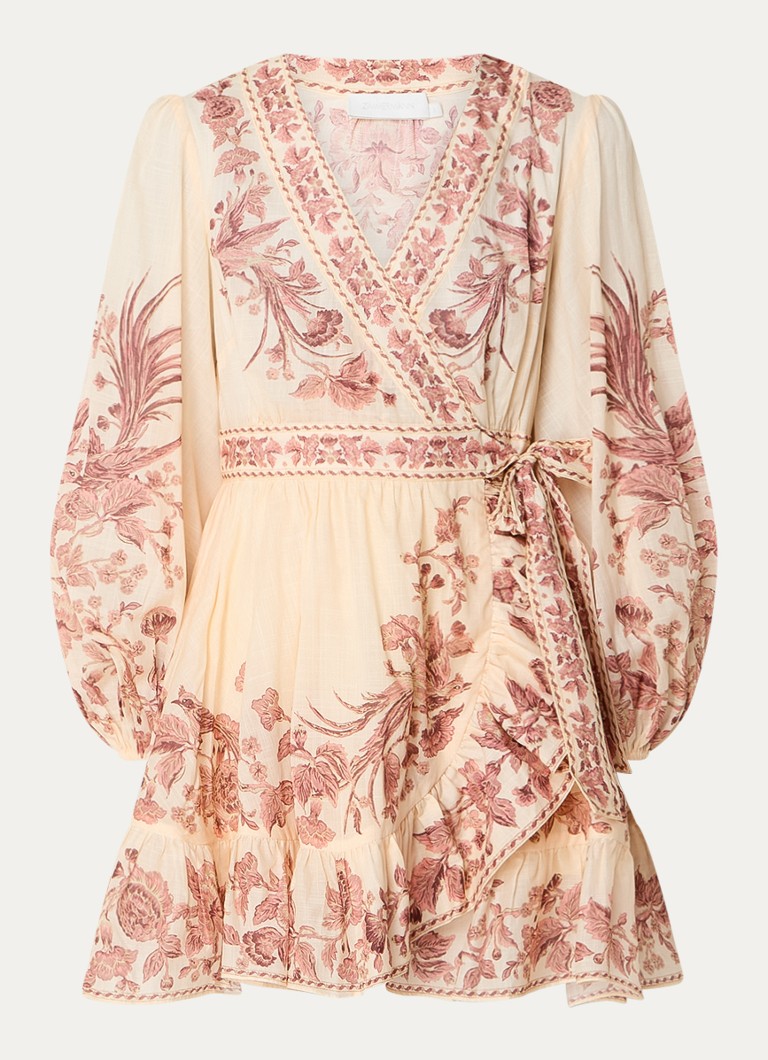 Zimmermann Waverly mini wrap dress with floral print