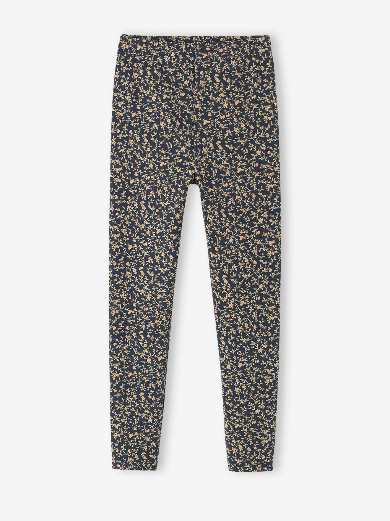 Legging fille imprimé vert de gris