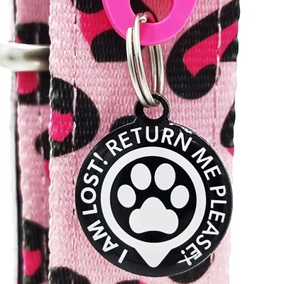 Max & Molly Smart ID Halsband Leopard Pink