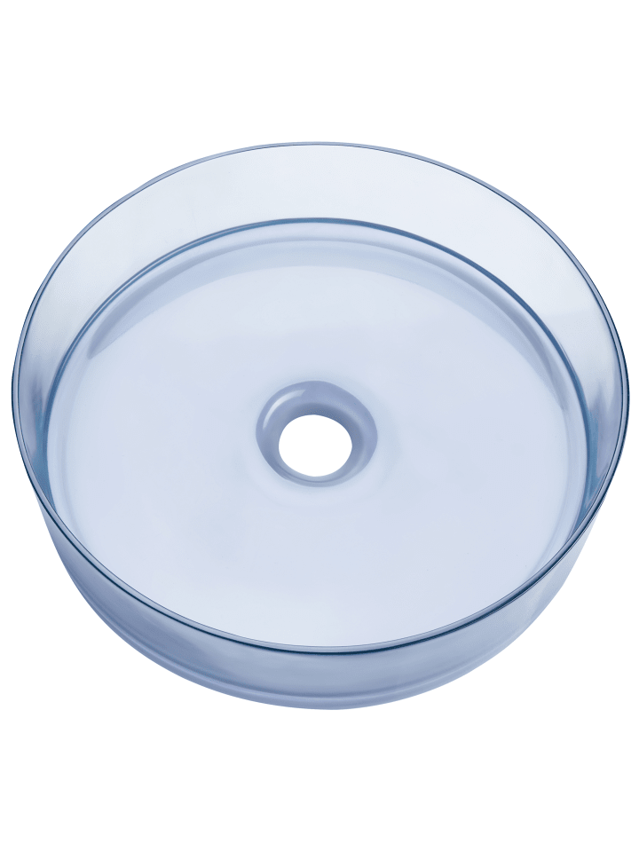 Beliani Waschbecken TOLOSA in Transparent/Blau - (W) 36 x (H) 10 x (L) 36 cm günstig kaufen onesize