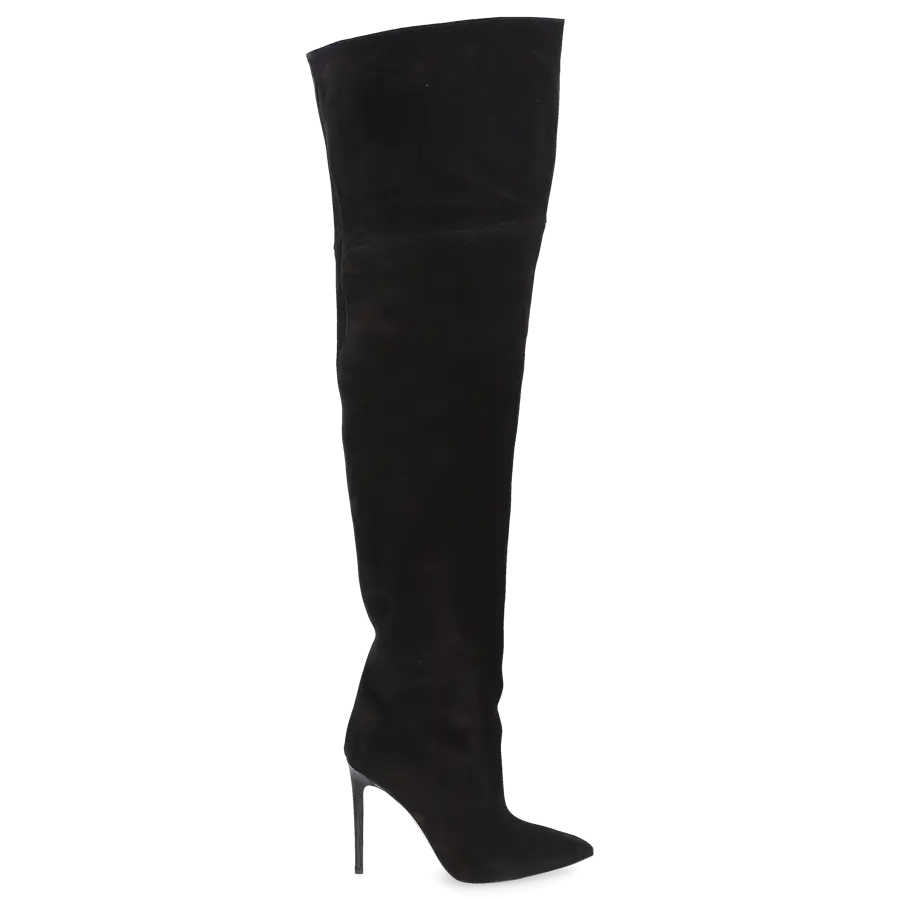 Paris Texas - Overknees HOLLY Veloursleder - schwarz