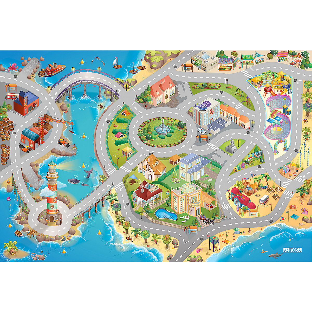 Spielmatte Seaside Road, 100 x 150 cm