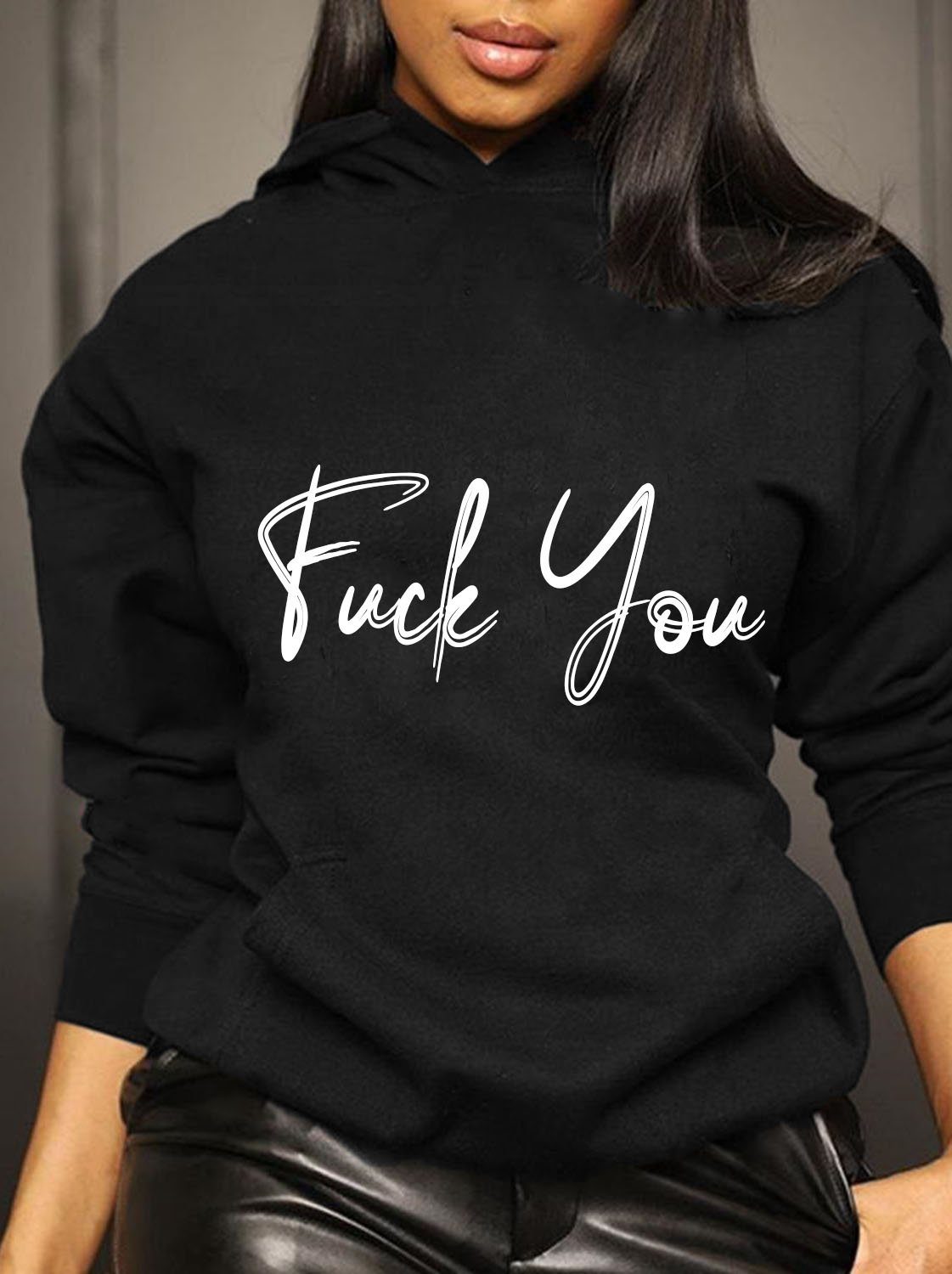 RMK Kapuzenpullover Damen Pullover Hoodie Pulli mit Kapuze 