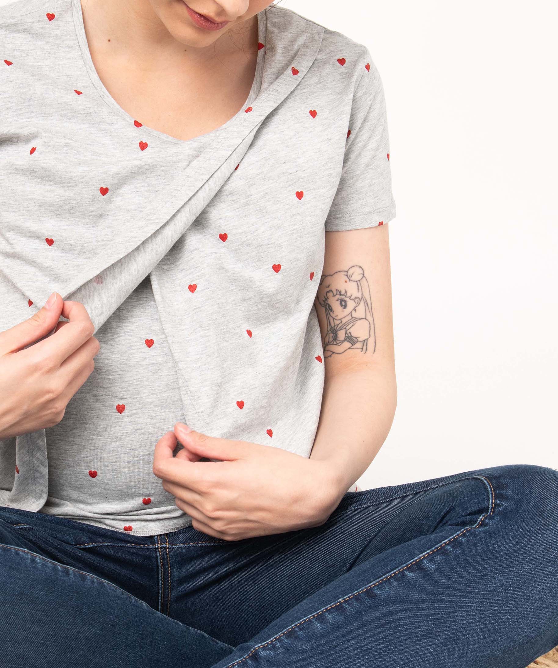 Tee-shirt de grossesse et d'allaitement à motifs divers | GEMO
