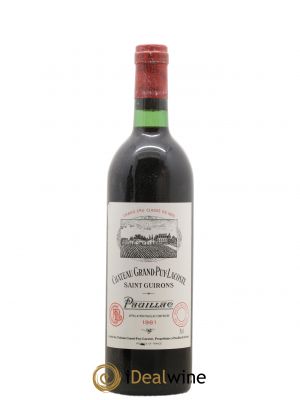 Château Grand Puy Lacoste 5ème Grand Cru Classé  1981 - Lot de 1 Bouteille