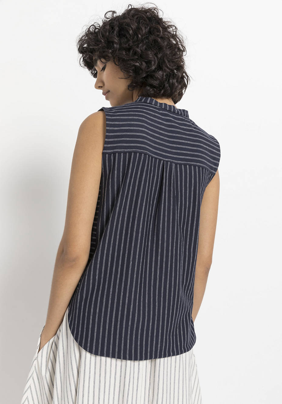 Jersey-Bluse aus reiner Bio-Baumwolle