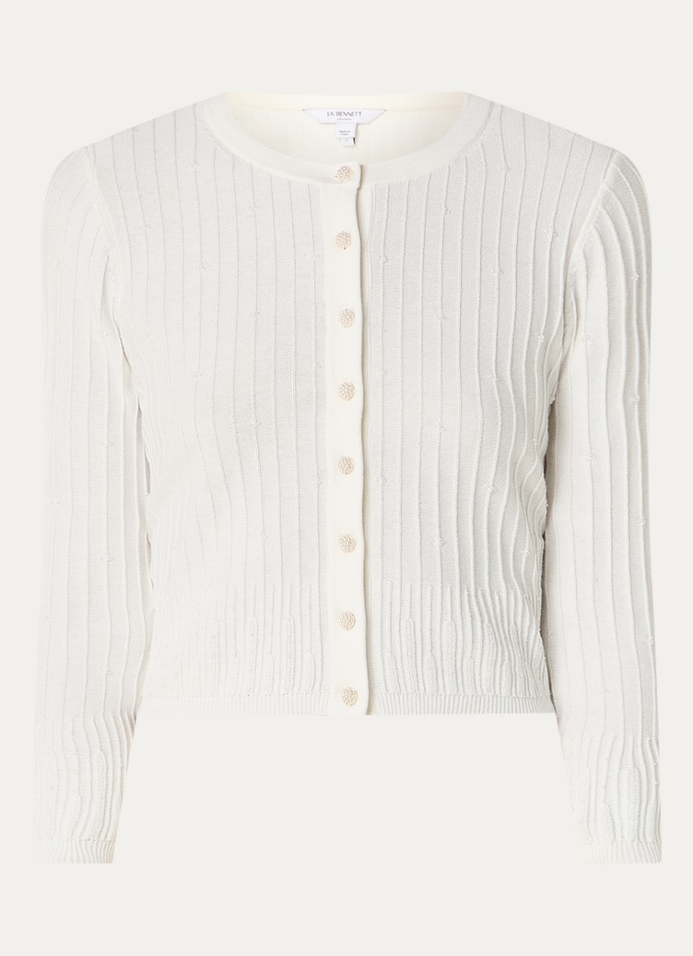 L.K.Bennett  Maria fijngebreid vest met ribstructuur