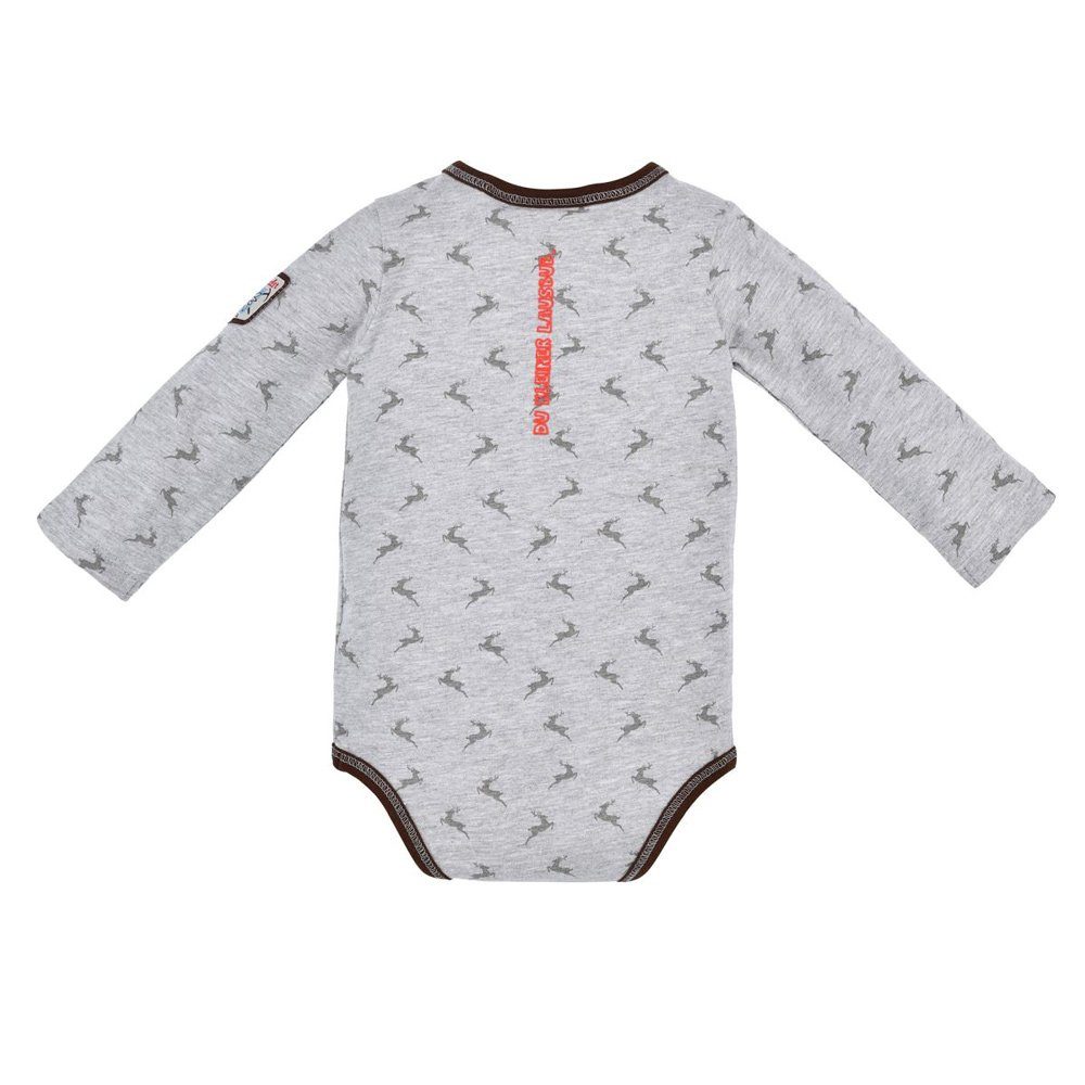 BONDI Strampler BONDI Baby Langarm Body 'Lausbub' 91582, Grey Mel