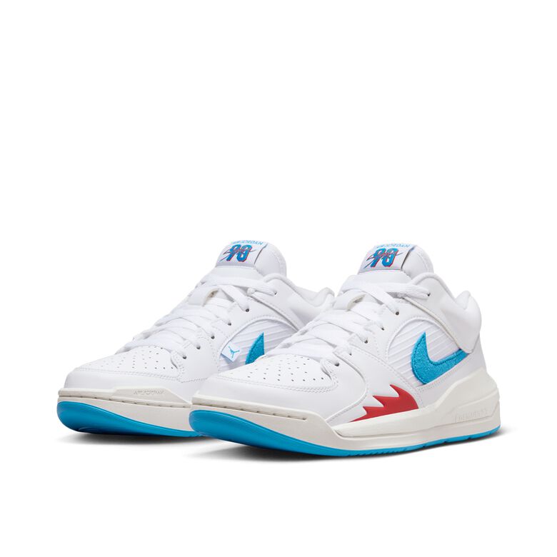JORDAN Wmns Stadium 90 white/dk powder blue-sail-gym red
