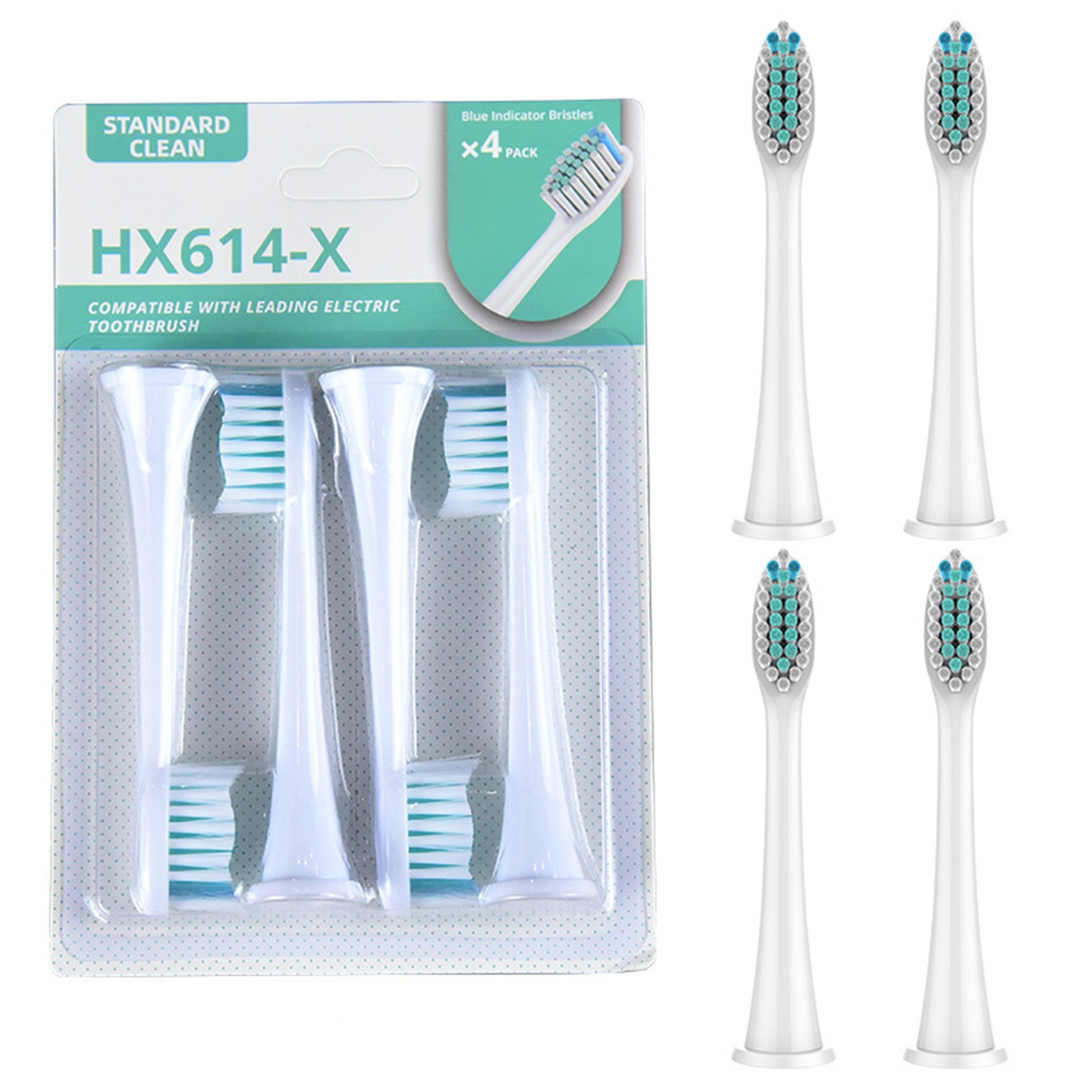 Tisoutec Aufsteckbürsten Standard-Bürstenköpfe Kompatibel mit Philips Sonicare, (Modell HX3/HX6/HX9 Serie) ,Aufsteckbürsten für Schallzahnbürsten Ersatzbürsten Standard-Bürstenköpfe,Elektrische Zahnbürste Aufsteckbürsten täglich präzise Zahnreinigung