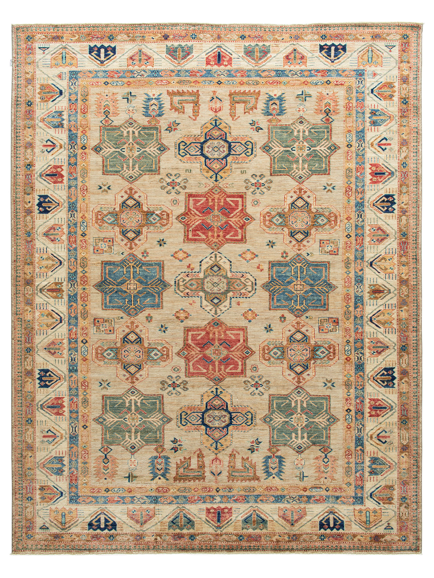 Kazak Ghazni ca. 246 x 317 cm, Unikat / Einzelstück