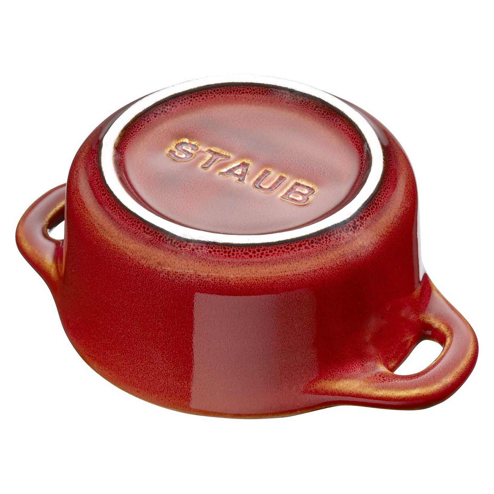 Mini Cocotte 10 cm, rund, Antik-Kupfer, Keramik