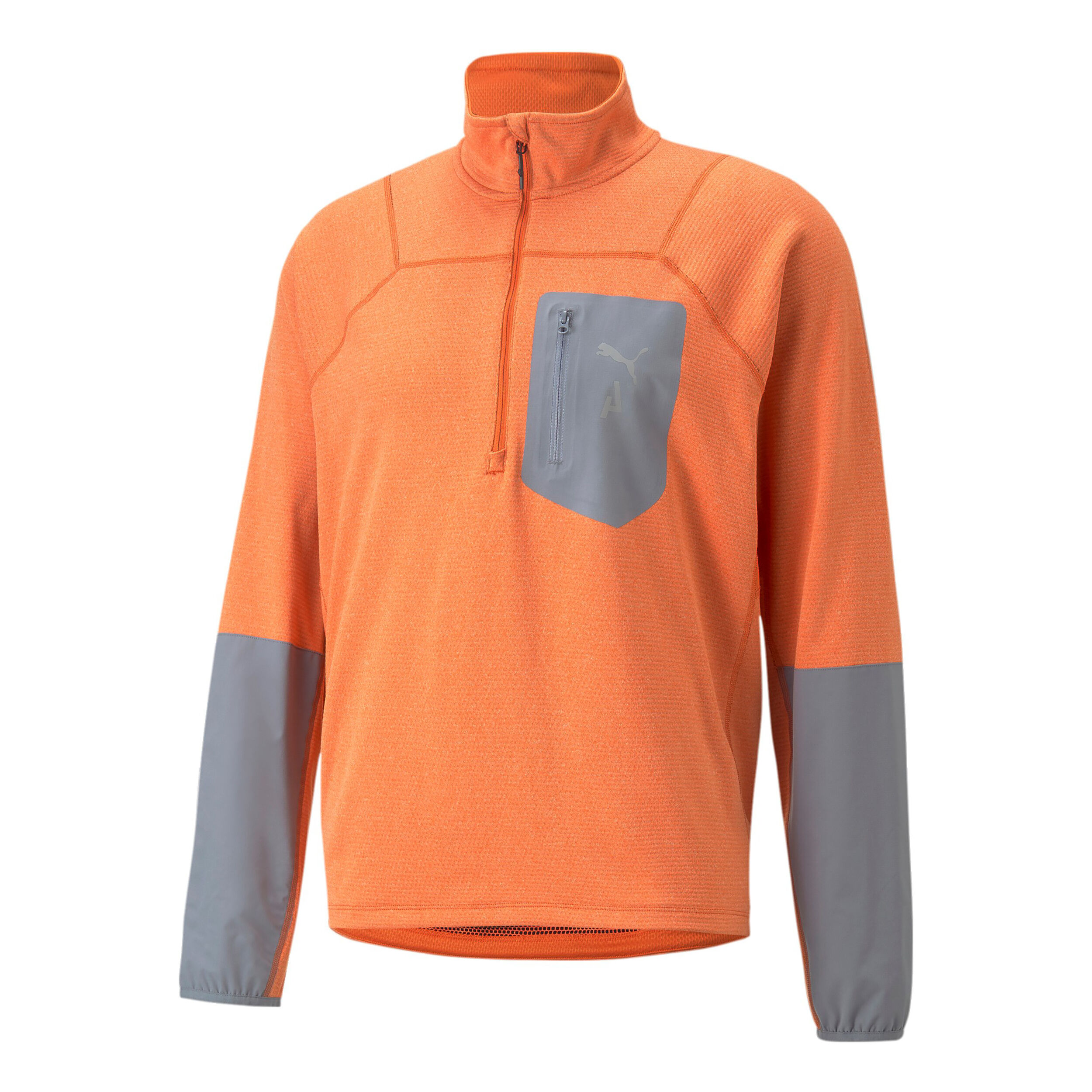 Seasons Raincell Half-Zip Lauftop Herren - Orange, Grau