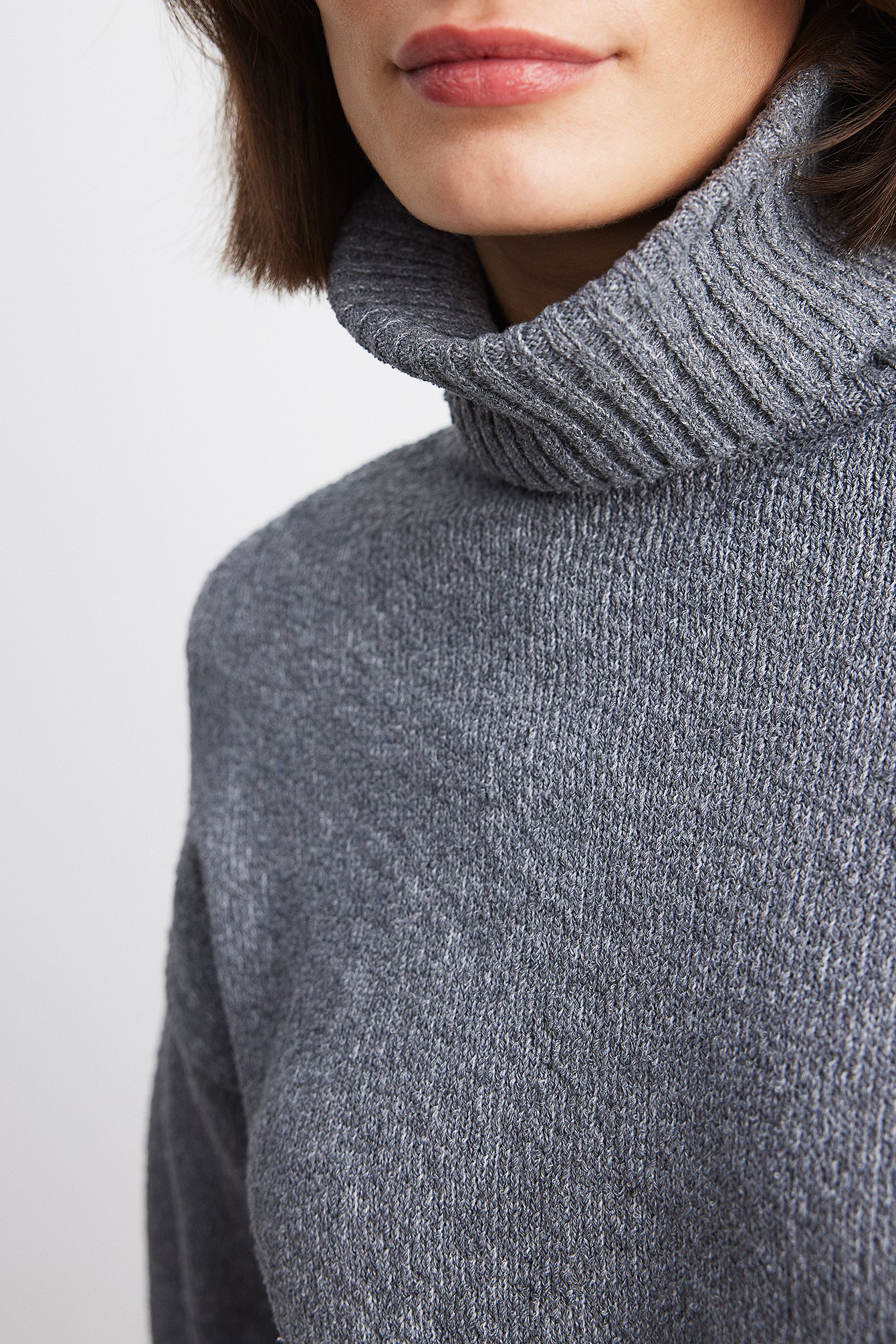 Strickpullover mit Polokragen
