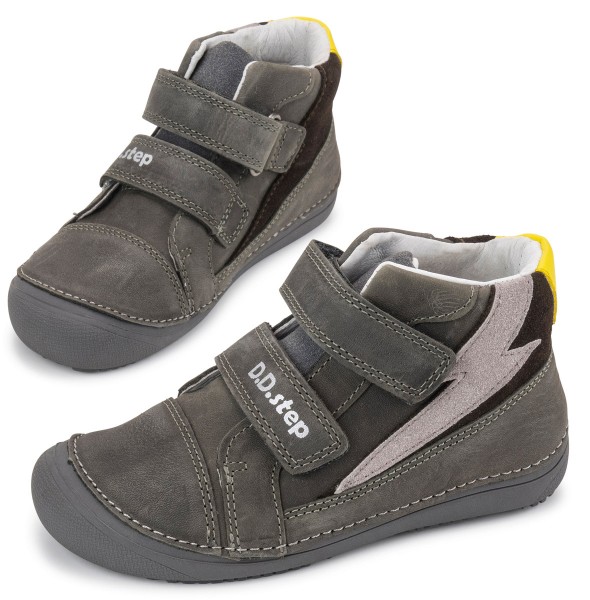 DD Step ~ HighCut Klettschuh Leder ~ Grey Lightning