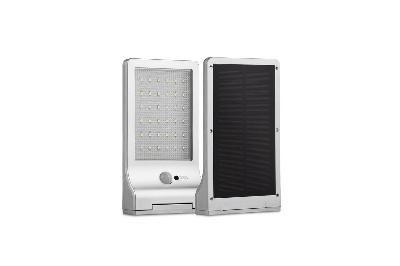 LED lovers Solar Wandleuchte Kansas Silber