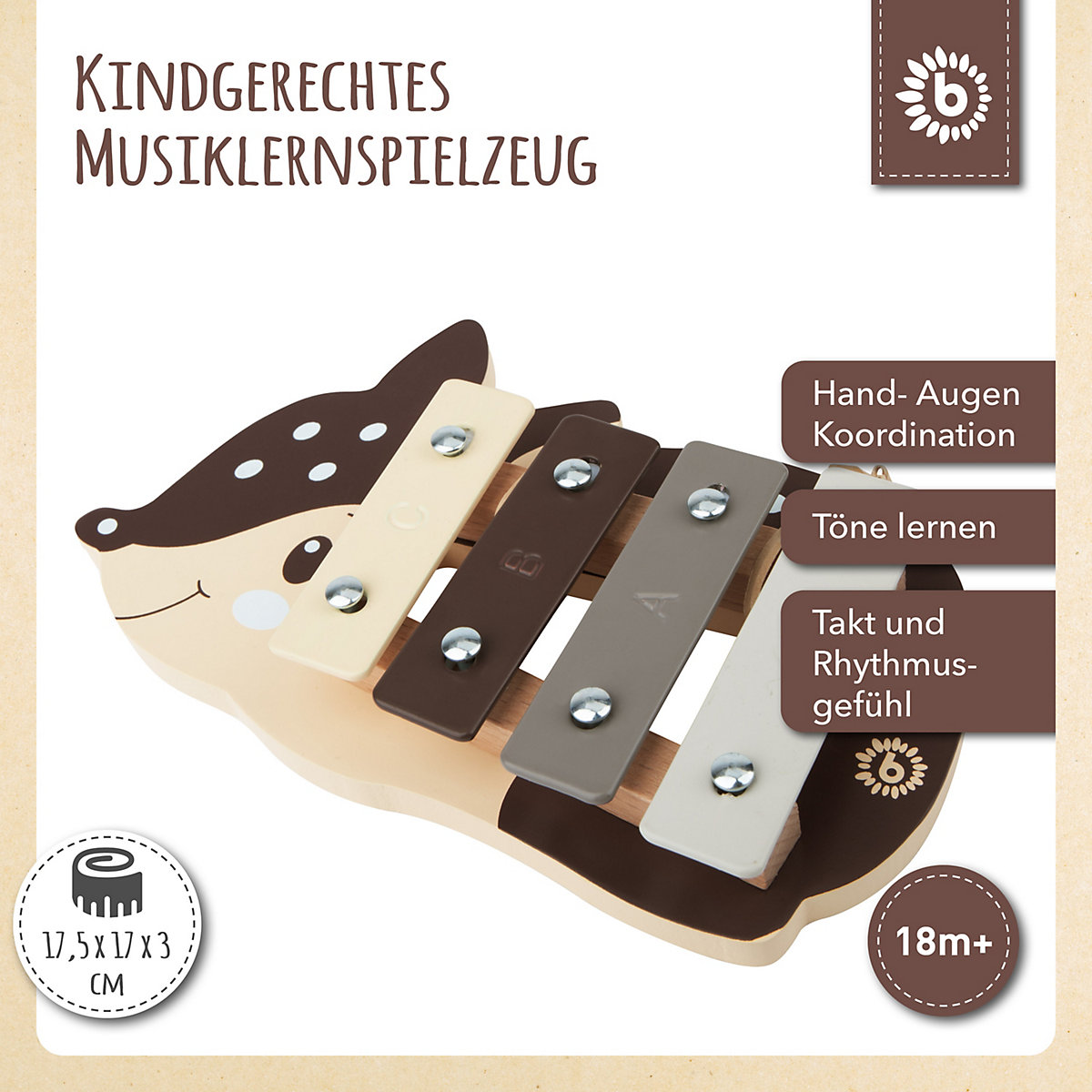 Xylophon Kinder Musik Spielzeug Musikinstrument Kinder Holzspielzeug Tiere ab 1 Xylophone