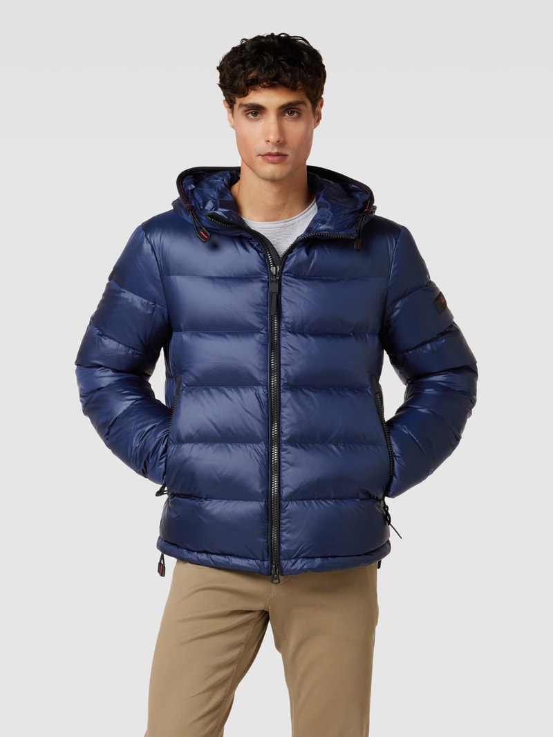 Steppjacke mit Kapuze Modell 'HONOVA NR 02' in marineblau