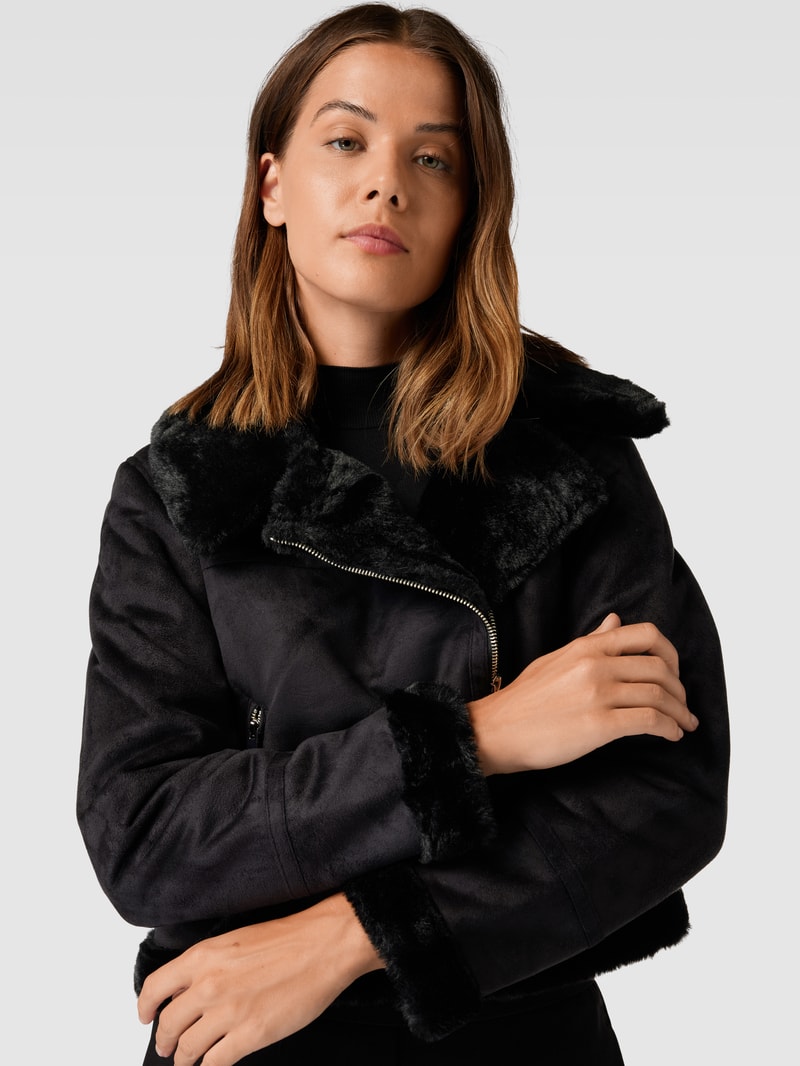Bikerjacke in Leder-Optik Modell 'PEGGY' in schwarz