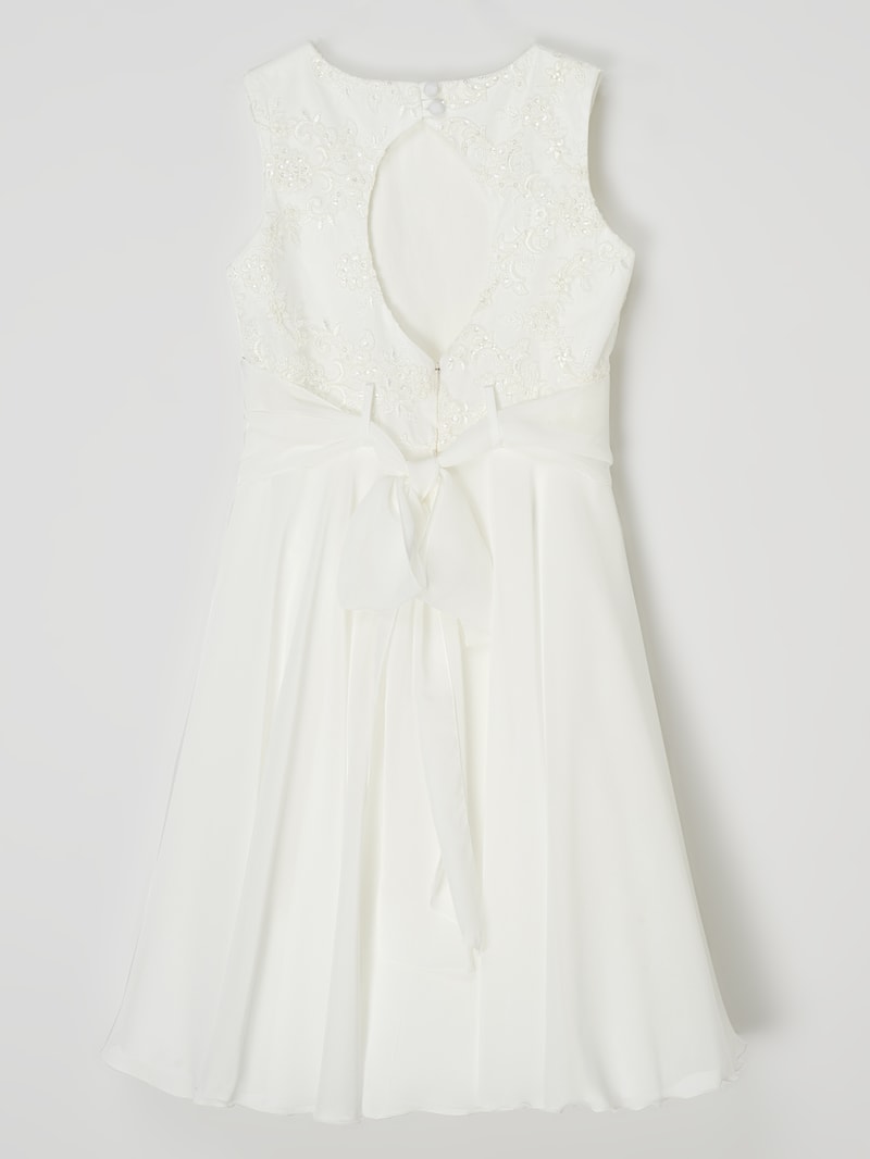 Kleid mit Pailletten in ecru