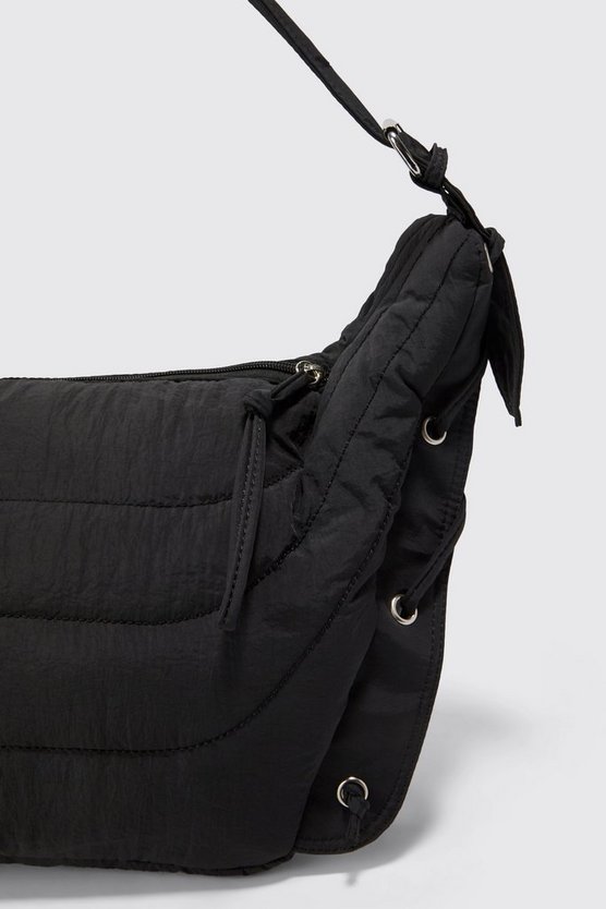 Gesteppte Sling-Tasche mit Ösen-Detail
