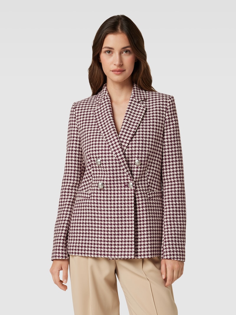Damen Blazer in Bouclé-Optik in bordeaux rot