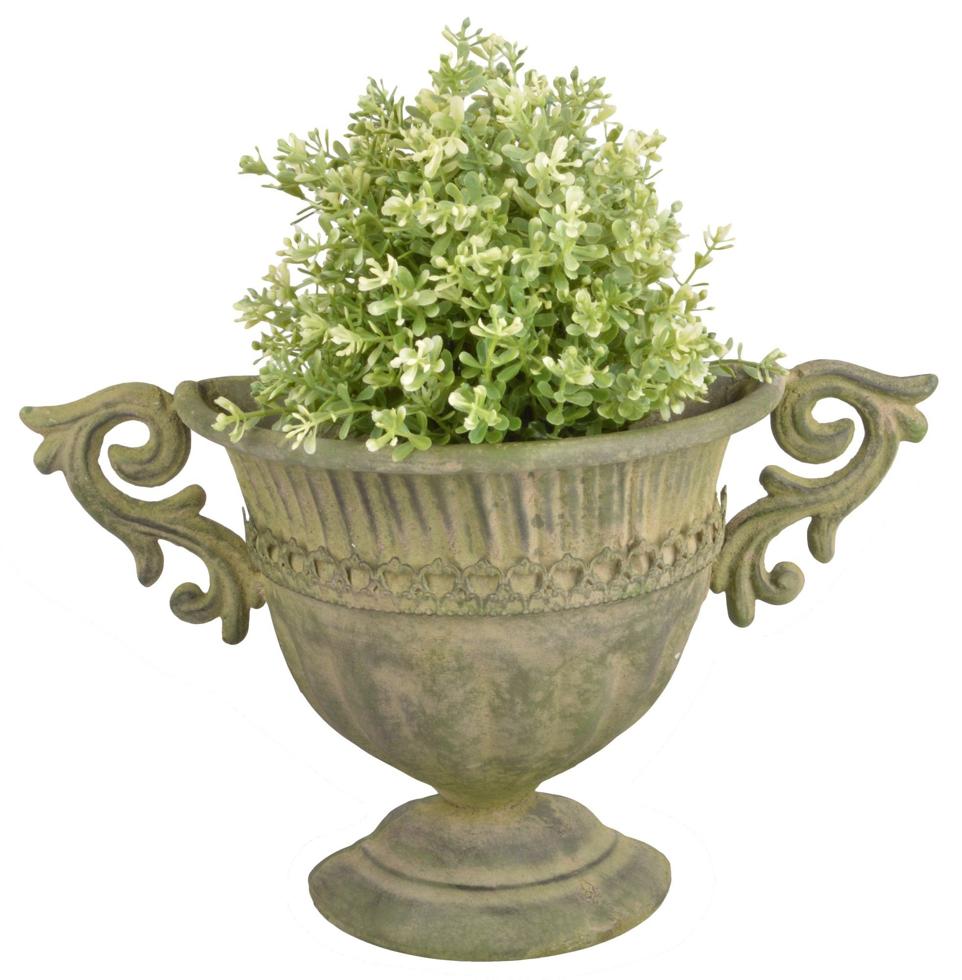 Esschert Design BV Bodenvase (1 St), Aged Metal Grün Vase, aus veraltetem Metall