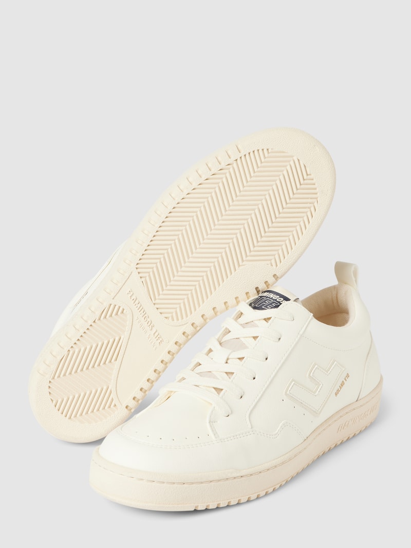 Sneaker mit Label-Detail Modell 'Roland' in weiß