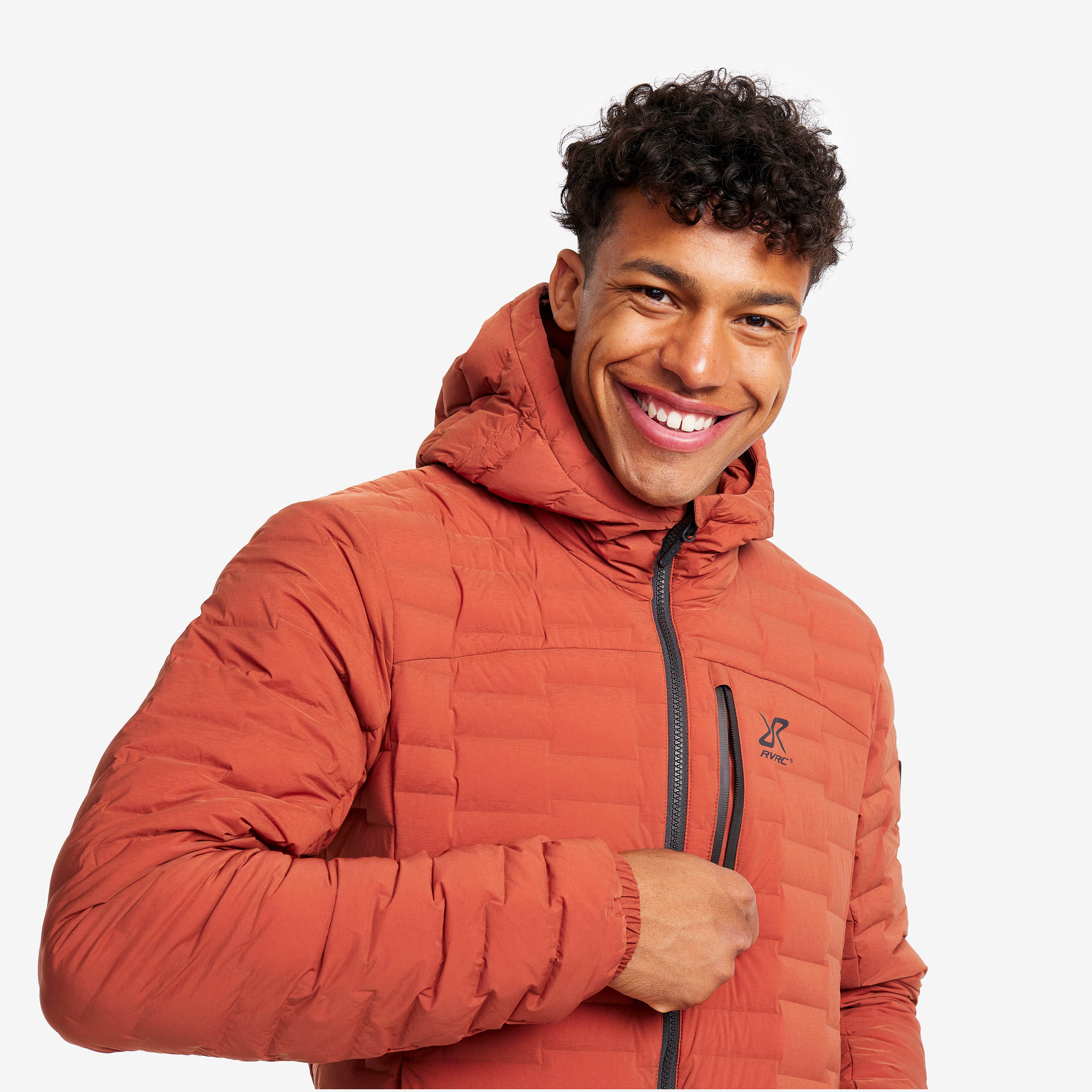 Flex Stretch Down Jacket Homme Rusty Orange