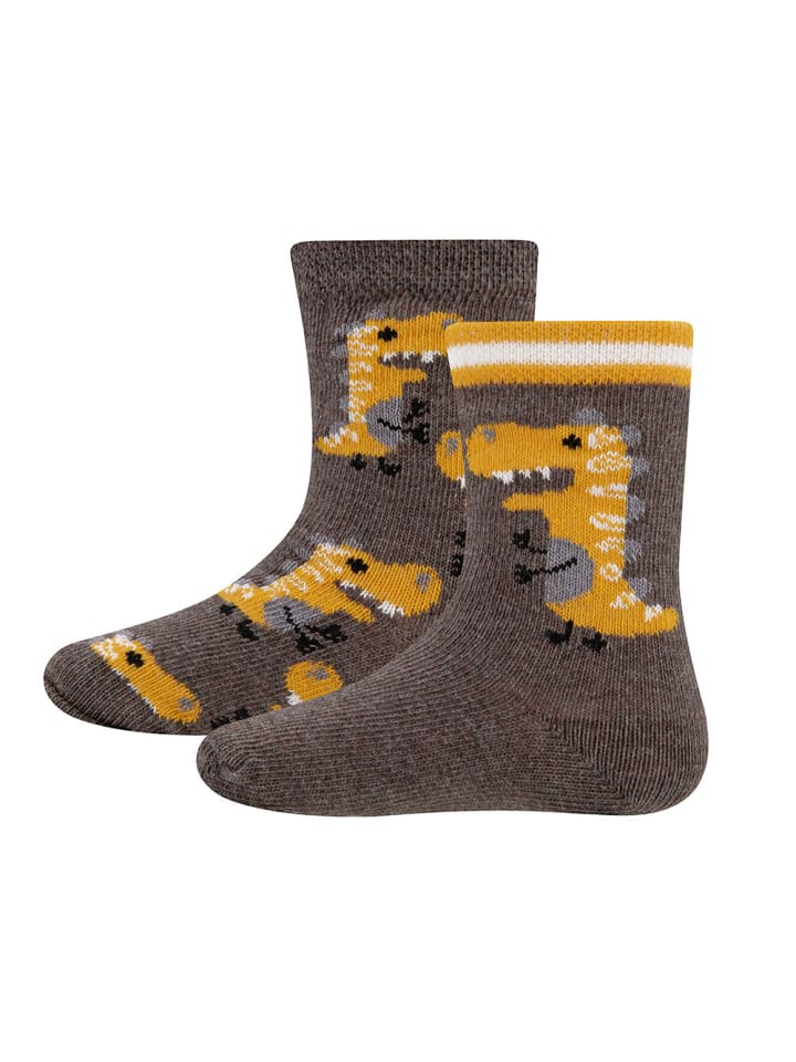 ewers 2er-Set Socken 2er Pack Dino in mokka günstig kaufen
