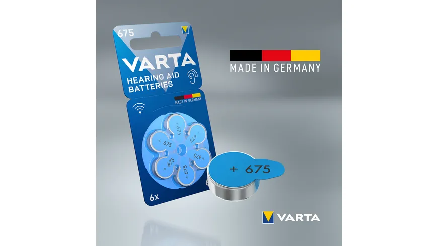 VARTA Hearing Aid Batteries 675 Blister 6er