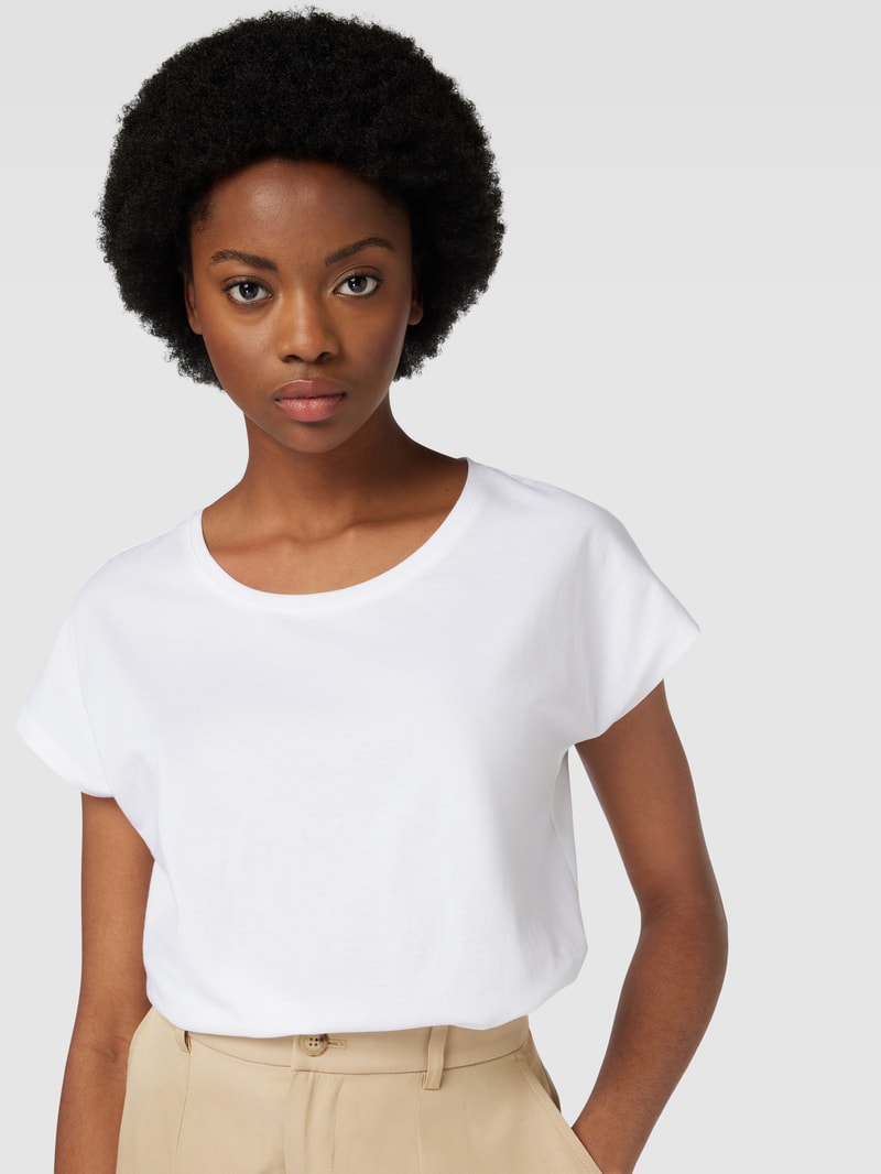 T-Shirt mit Rundhalsausschnitt in weiß