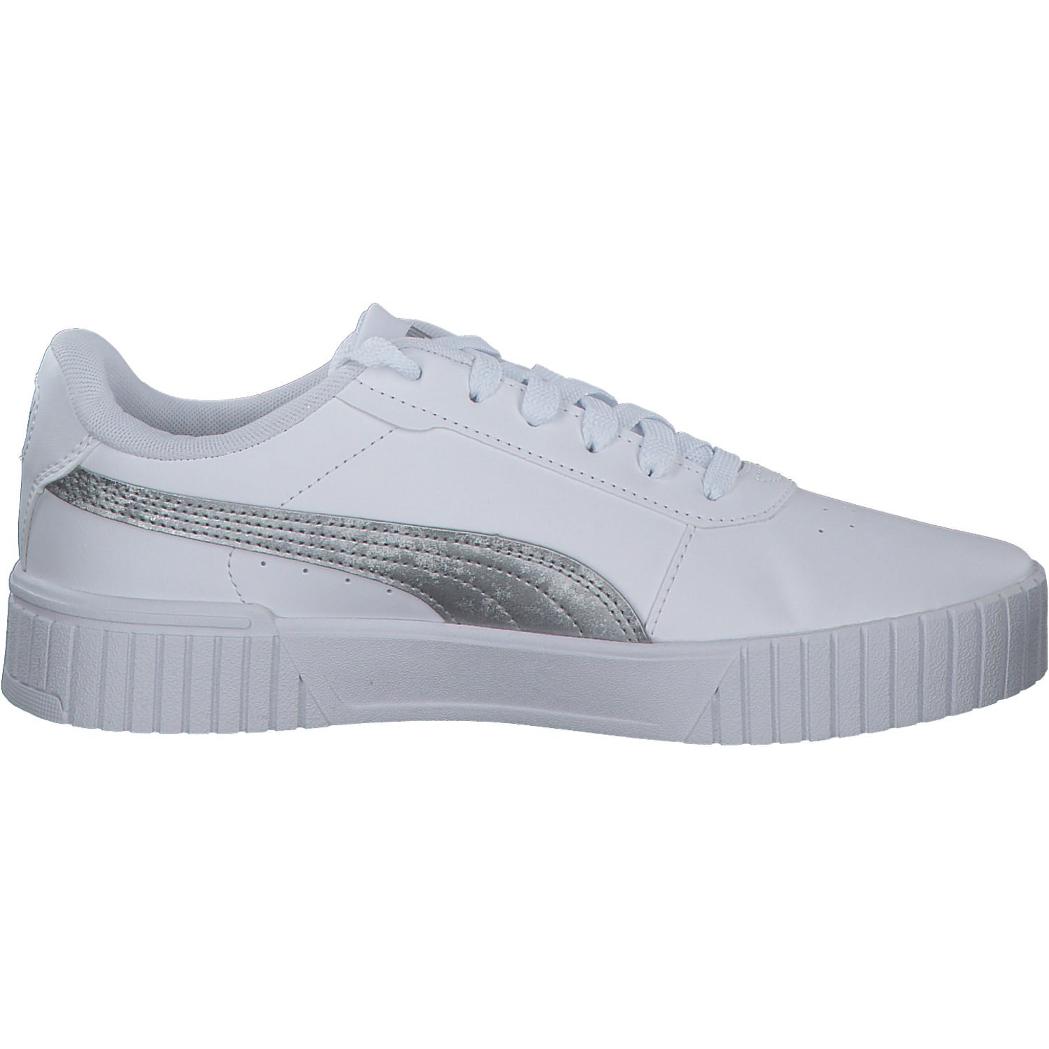 Puma Carina 2.0 Space Metallics 389387, Schnürschuhe, Damen, white/matte silver