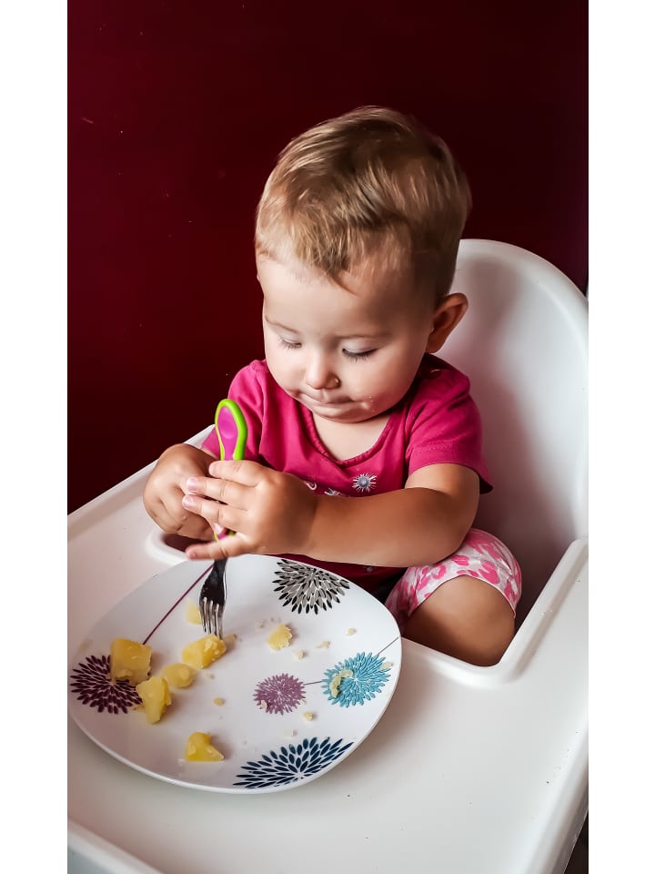 Vital Baby Kinder Besteckset 3-teilig - Messer, Gabel und Löffel Edelstahl gelb/grün günstig kaufen onesize