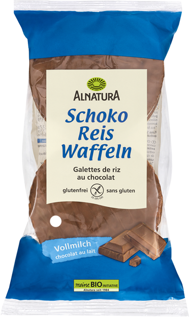 Alnatura Bio Vollmilch Schoko Reiswaffeln glutenfrei