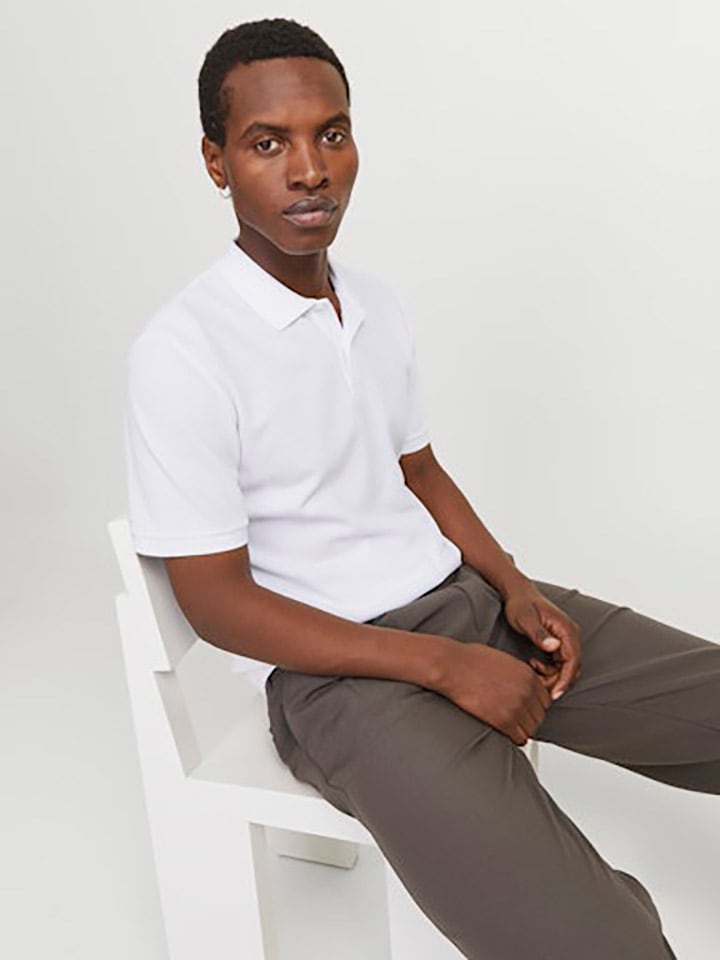 Jack & Jones Poloshirt in Weiß günstig kaufen