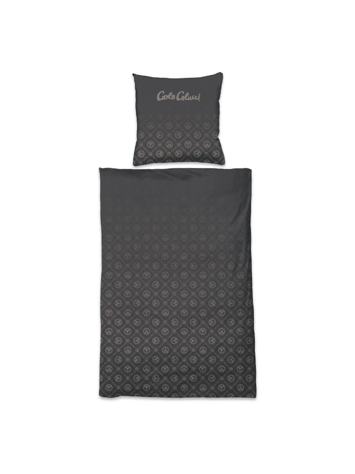 Carlo Colucci Bettwäscheset Carlo Classico 2-tlg. in Anthrazit günstig kaufen onesize