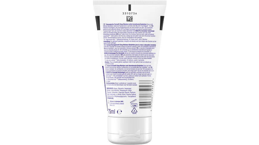 Neutrogena Deep Moisture Bodylotion 75 ml